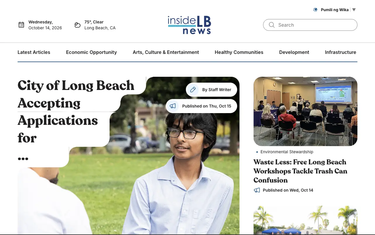 Inside Long Beach News website